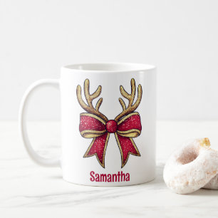 Taza De Café Navidades de carne de reno personalizados