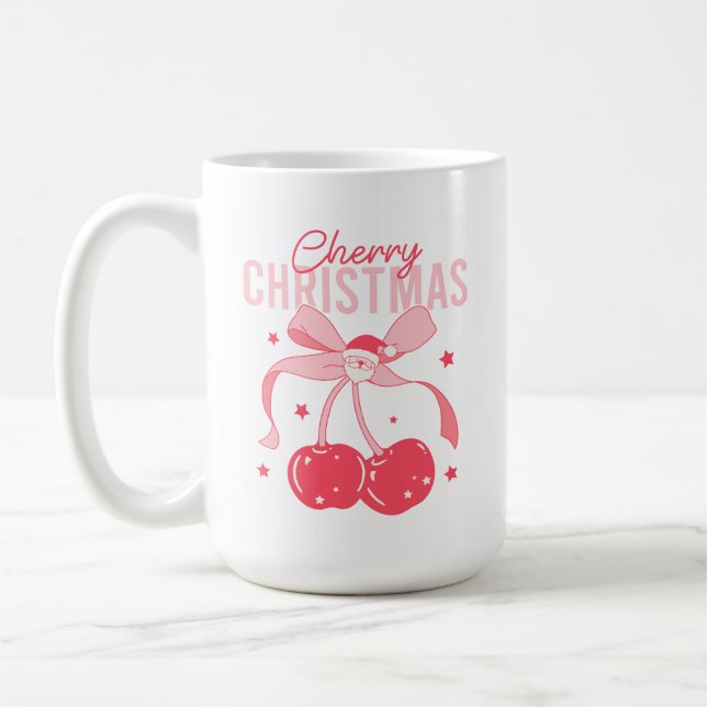 Taza De Café Navidades de cerezas Mugs (Izquierda)