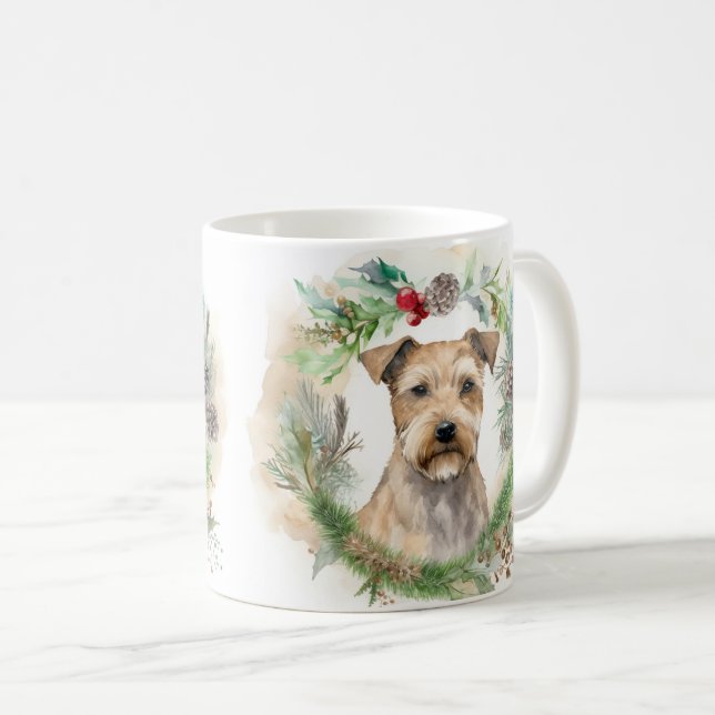 Taza De Café Navidades de Chesapeake Bay Terrier Wreath Festime (Anverso derecho)