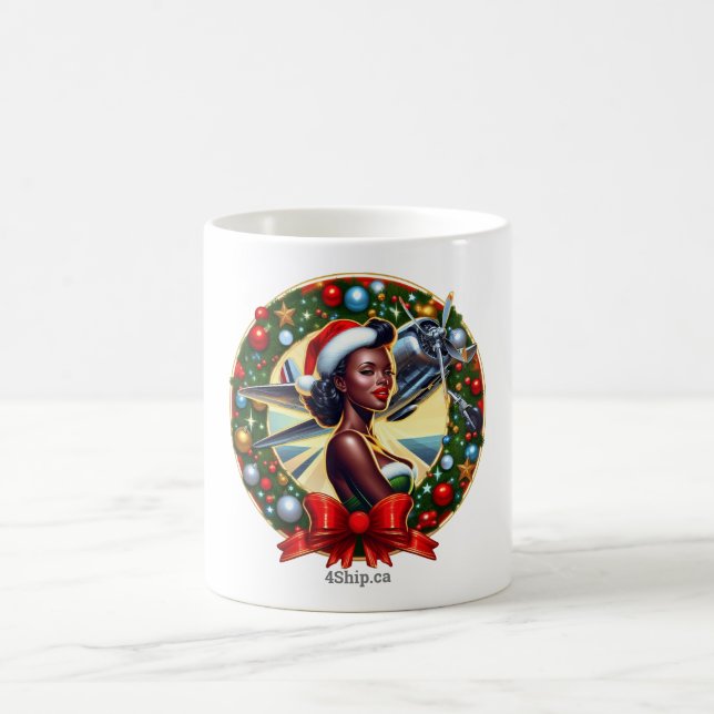 Taza De Café Navidades de Chica de pines Mug (Centro)