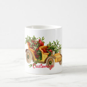 Taza De Café Navidades de coches de época Mistletoe Thunder_Co