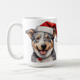 Taza De Café Navidades DE COLOR DEL AGUA PERRO DE GANADO AUSTRA