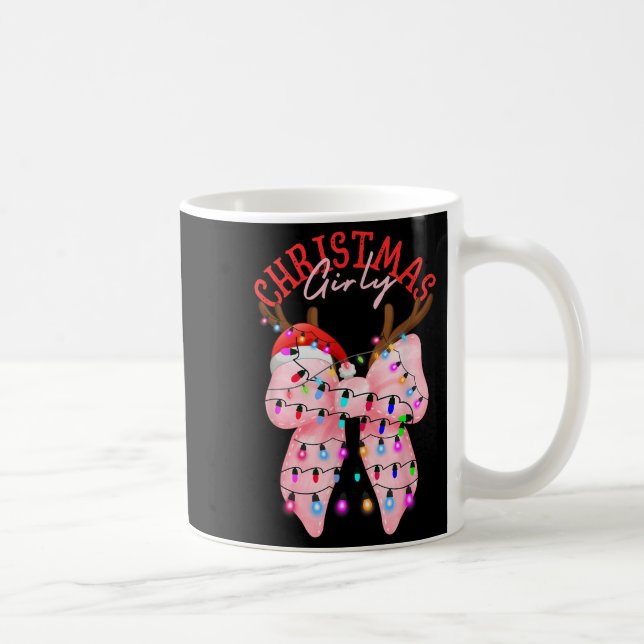 Taza De Café Navidades de Coquette Bow Nk Gingerbread Girly Xma (Derecha)