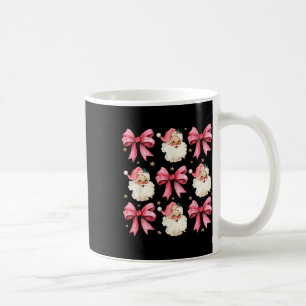 Taza De Café Navidades de Coquette Rosa Bows Cute Santa Claus C
