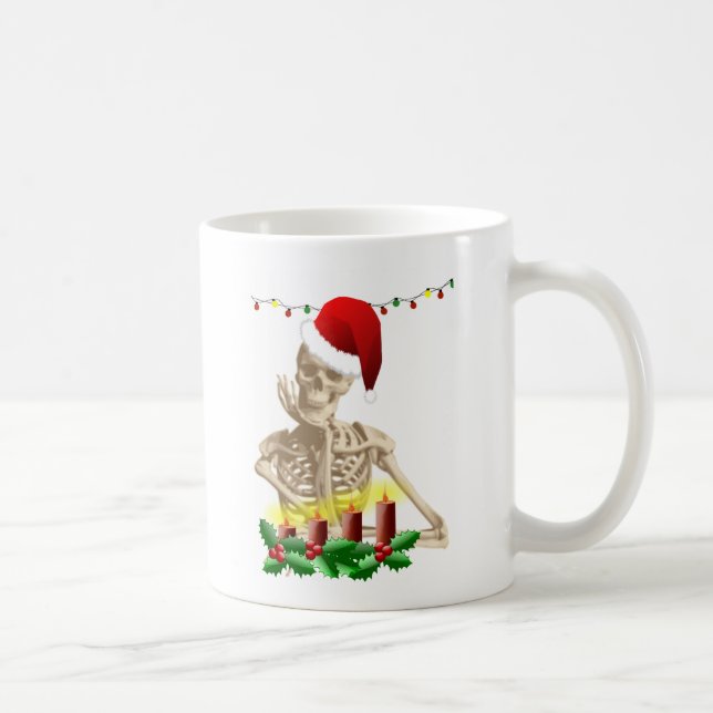 Taza De Café navidades de cráneo (Derecha)