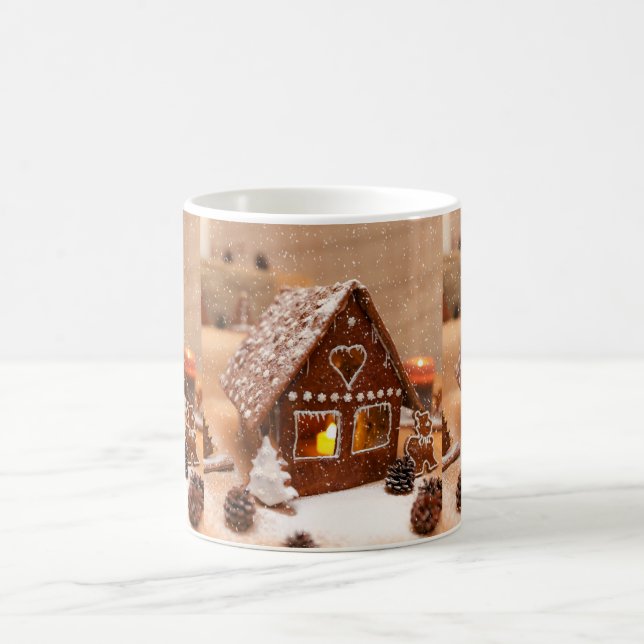 Taza De Café Navidades de Cute Gingerbread House (Centro)