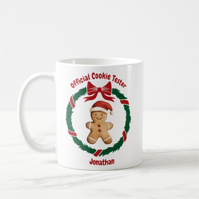 Taza De Café Navidades de Cute Official Cookie Tester (Izquierda)