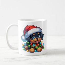 Taza De Café Navidades de Cute Rottweiler Mug