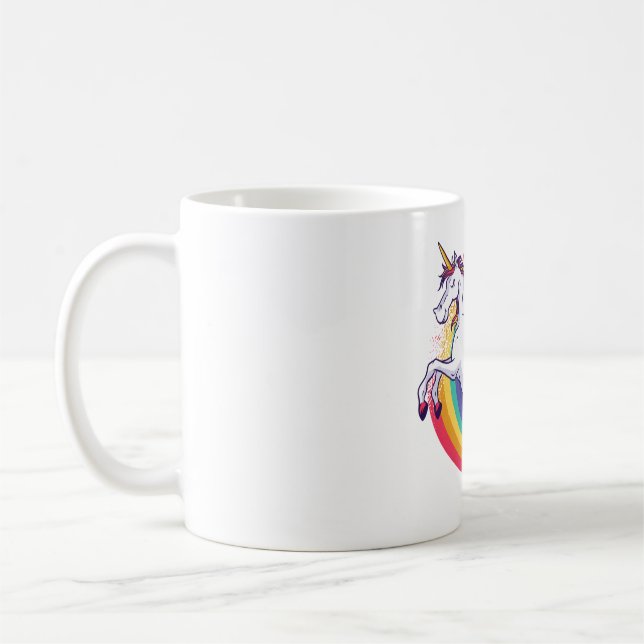 Taza De Café Navidades de Cute Santa Unicorn (Izquierda)