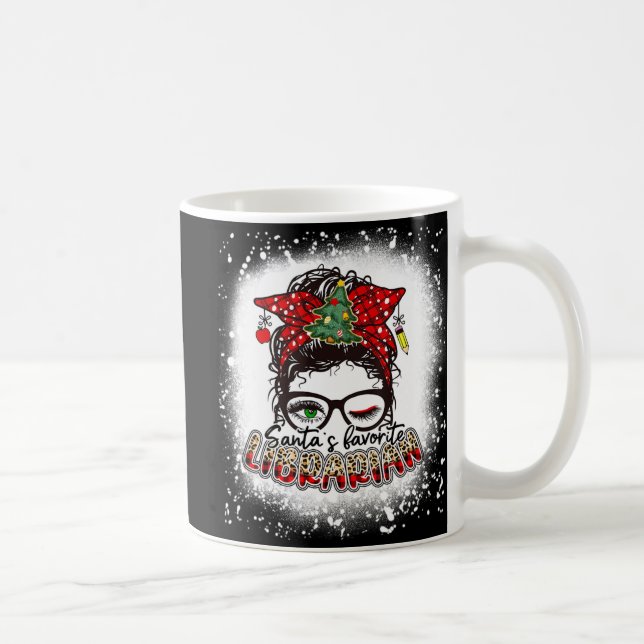 Taza De Café Navidades de desordenados bibliotecarios favoritos (Derecha)