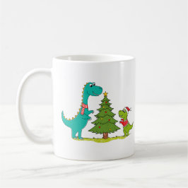 Taza De Café Navidades de dinosaurios celebrando