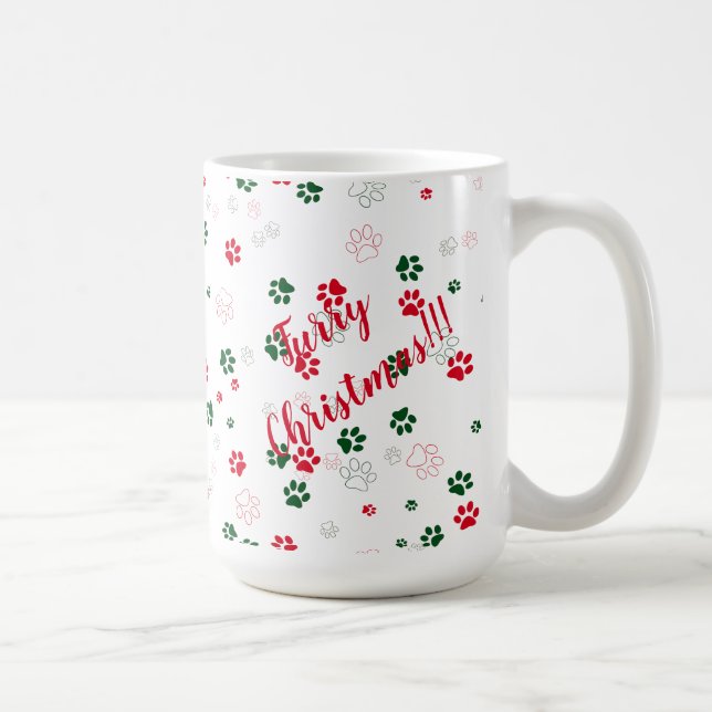 Taza De Café Navidades de Dog Paw Furry (Derecha)
