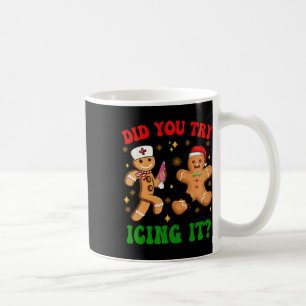 Taza De Café Navidades De Enfermería De La Icu Del Retro Ginger