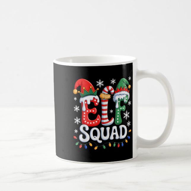 Taza De Café Navidades de familia Groovy Elf Squad Elf coincidi (Derecha)