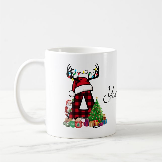 Taza De Café Navidades de familia monogramados personalizan con (Izquierda)