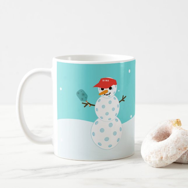 Taza De Café Navidades de festividades de baloncesto con humor  (Con donut)