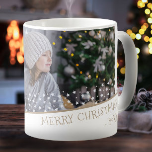 Taza De Café Navidades de Festividades Familiares Estrellas Fes