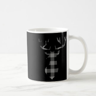 Taza De Café Navidades De Flannel De Gris Y Búfalo Negro