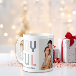 Taza De Café Navidades de fotografía de parejas alegres