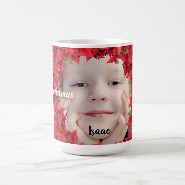 Taza De Café Navidades de fotografía para niños/bebés personali (Centro)