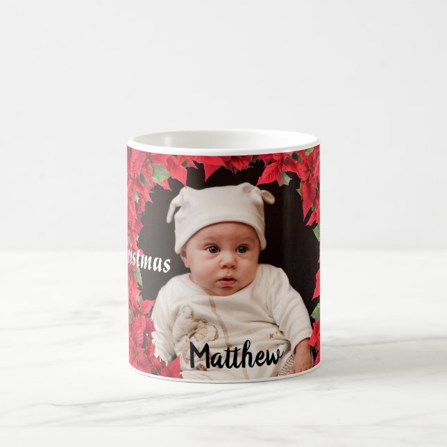 Taza De Café Navidades de fotografía para niños/bebés personali (Centro)