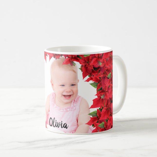 Taza De Café Navidades de fotografía para niños/bebés personali (Anverso derecho)