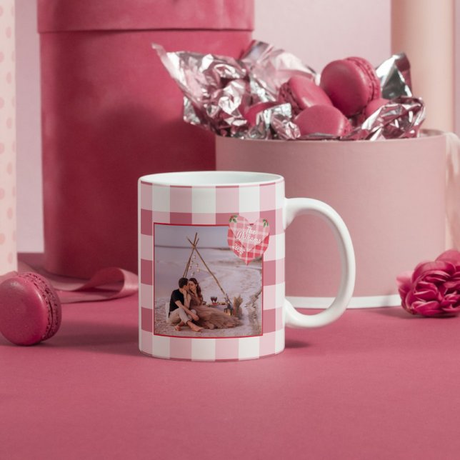 Taza De Café Navidades de fotografía Personalizado de Cute Pink (Subido por el creador)