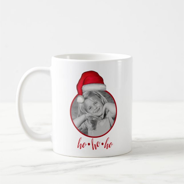 Taza De Café Navidades de fotos de festividades de Red Santa Ha (Izquierda)