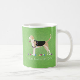 Taza De Café Navidades de Foxhound ingleses - Perro travieso Fe