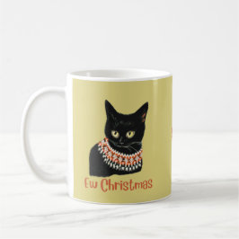 Taza De Café Navidades De Gato Negro Personalizados Suéter Feo