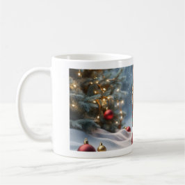 Taza De Café Navidades de gatos festivos de Bengala personaliza