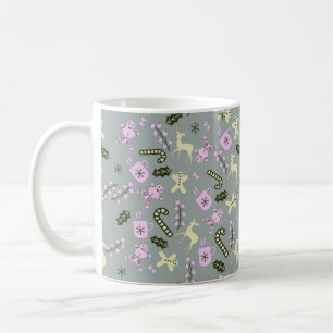 Taza De Café Navidades de Gingerbread Deer Candycane Greenery