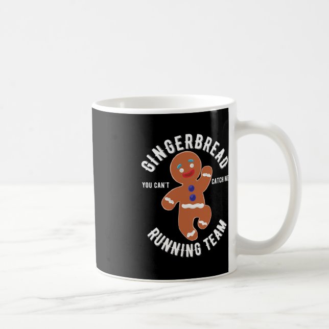 Taza De Café Navidades de Gingerbread Running Team Fun Gingerbr (Derecha)
