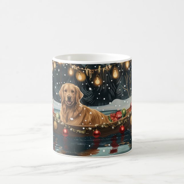 Taza De Café Navidades de Golden Retriever (Centro)