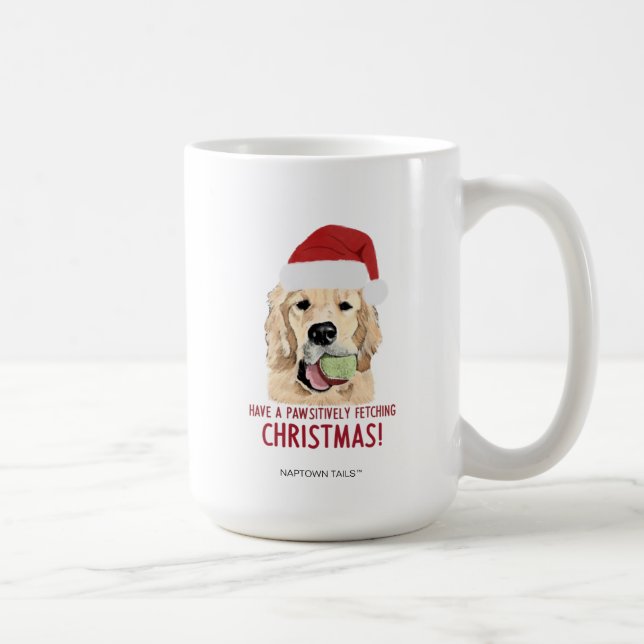 Taza De Café Navidades de Golden Retriever Mug (Derecha)
