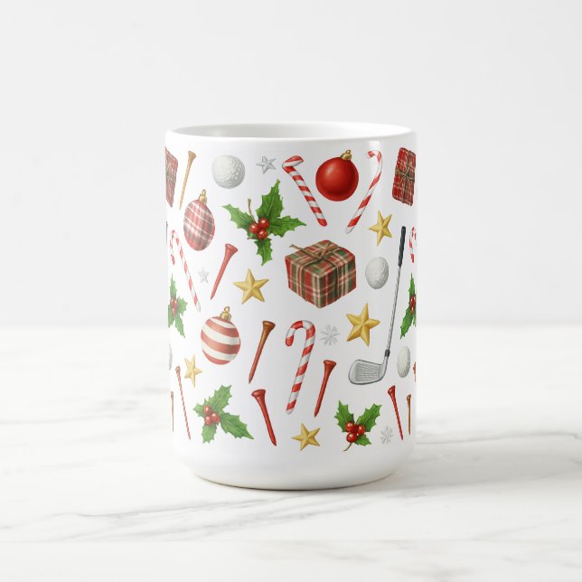 Taza De Café Navidades de golf temáticos con regalos de bolas p (Centro)