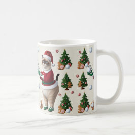 Taza De Café Navidades de golf temáticos para Cat Lover Golfer
