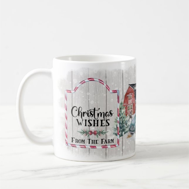 Taza De Café Navidades de granja Coffee Mug (Izquierda)