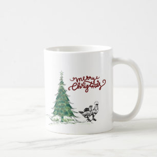 Taza De Café Navidades de granja Pollo Mug