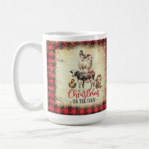 Navidades de granjas: Mug de feriado, vacas de pol