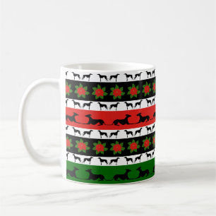 Taza De Café Navidades de Greyhound Silhouettes