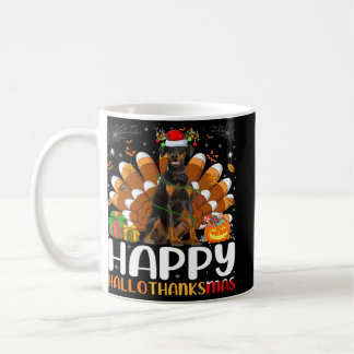 Taza De Café Navidades de Halloween de Doberman Dog Lover Feliz