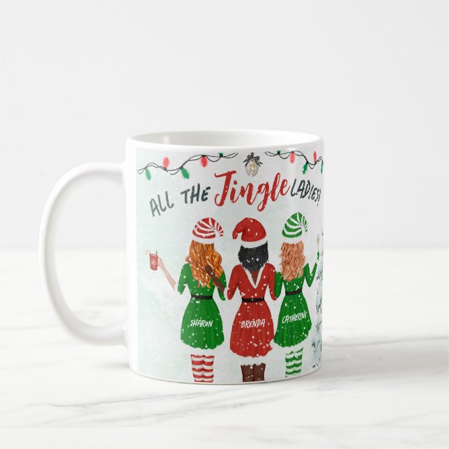 Taza De Café Navidades de hermanas amigas de todas las damas ge (Izquierda)