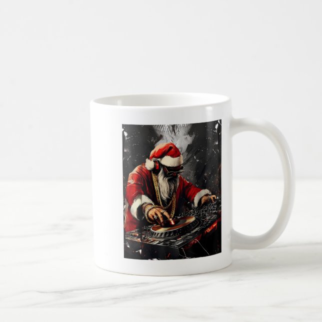 Taza De Café Navidades de Hip Hop Santa Dj (Derecha)