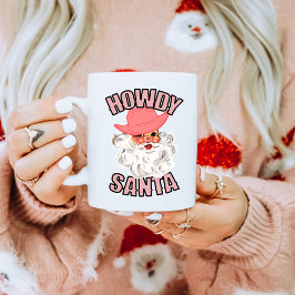 Taza De Café Navidades de Howdy Santa Holiday