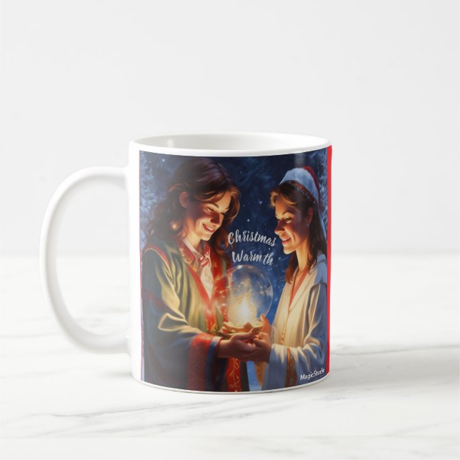 Taza De Café NAVIDADES de IA Warmand and Joy Mug or Cup (Izquierda)