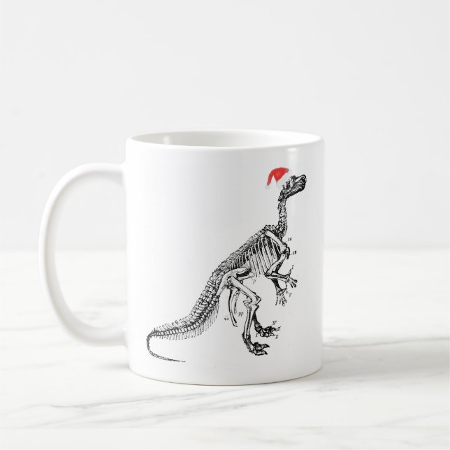 Taza De Café Navidades de Iguanodon (Dinosaurio) (Izquierda)