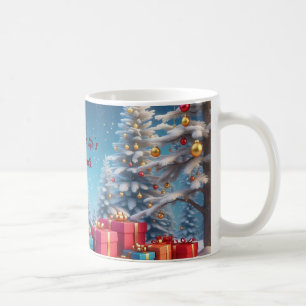 Taza De Café Navidades de invierno blancos y nevados