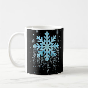 Taza De Café Navidades de invierno con Snowflake a la par de mu