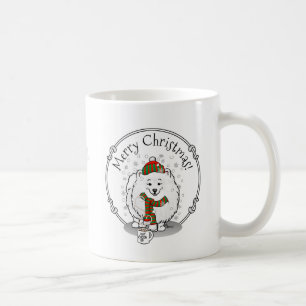 Taza De Café Navidades de invierno Nieve de cerdo (blanca)